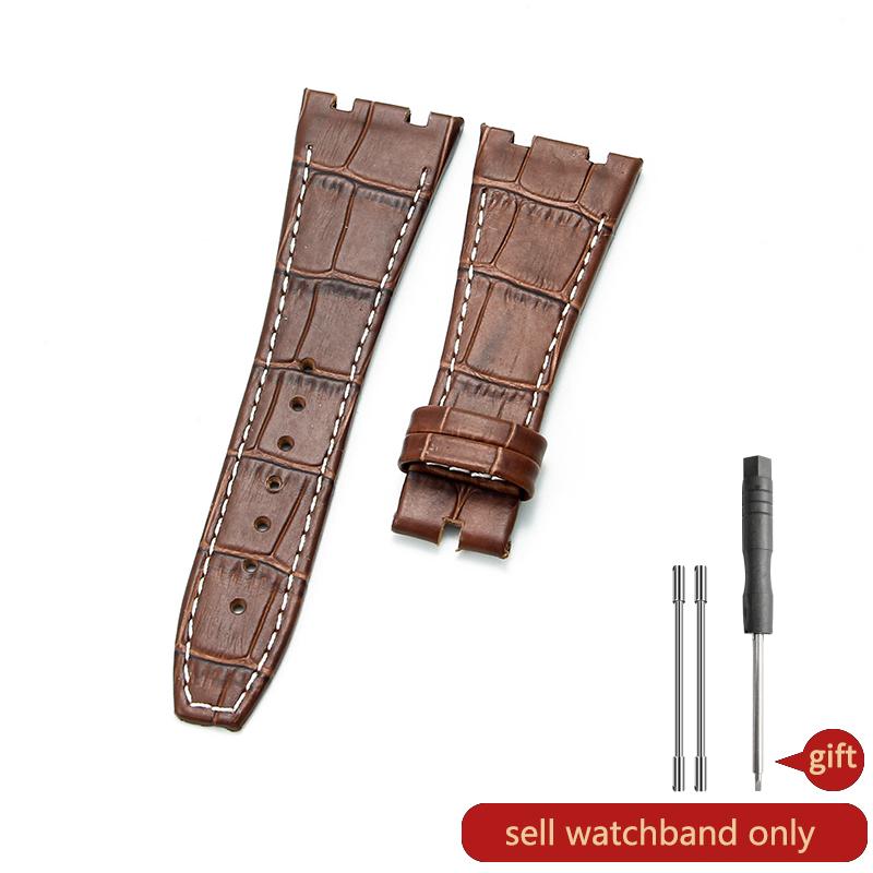 Pro AP Audemars Piguet Royal Oak Series Řemínek k hodinkám Pánský AP15400 26320 Originální řemínek k hodinkám z hovězí kůže Spona z masivní oceli 26 mm