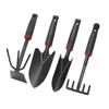 4 Piece Mini Gardening Tool Set with Trowel Rake Hoe for Flower Vegetable Planting Outdoor Home Hand Gardening Equipment