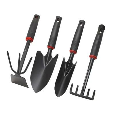 4 Piece Mini Gardening Tool Set with Trowel Rake Hoe for Flower Vegetable Planting Outdoor Home Hand Gardening Equipment