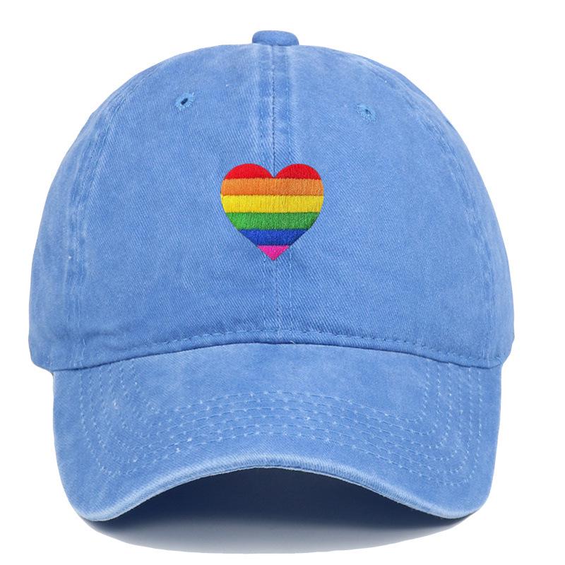 Rainbow Embroidered Baseball Cap with Custom Logo