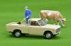 Tomica Limited Vintage 164 LV-195d Datsun 1300 Truck Light Brown with Figure Completed Product