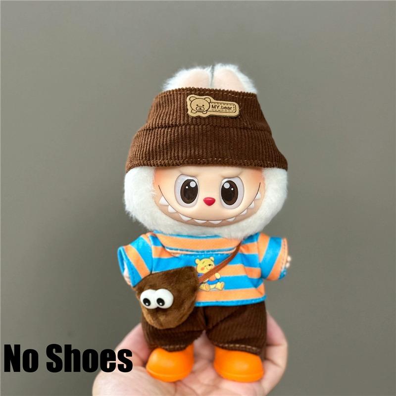 15 17cm For Labubu Doll Disney Goofy Winnie Mickey Minnie Mouse Outfit Clothes Plush Stitch Tigger Cosplay Clothing Accessories