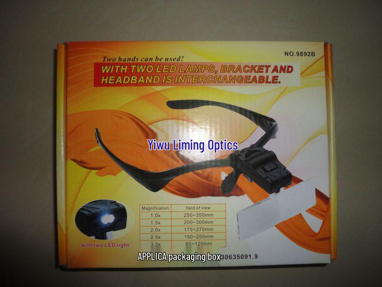 Elderly Reading Magnifier Glasses with LED Light - 5 Interchangeable Lenses for Jewelry & Antiques