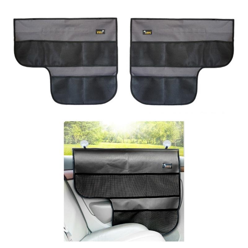 Vehicle Interior Panel with Mesh Pocket Dog Car Door Windows Mat Car Door Cover
