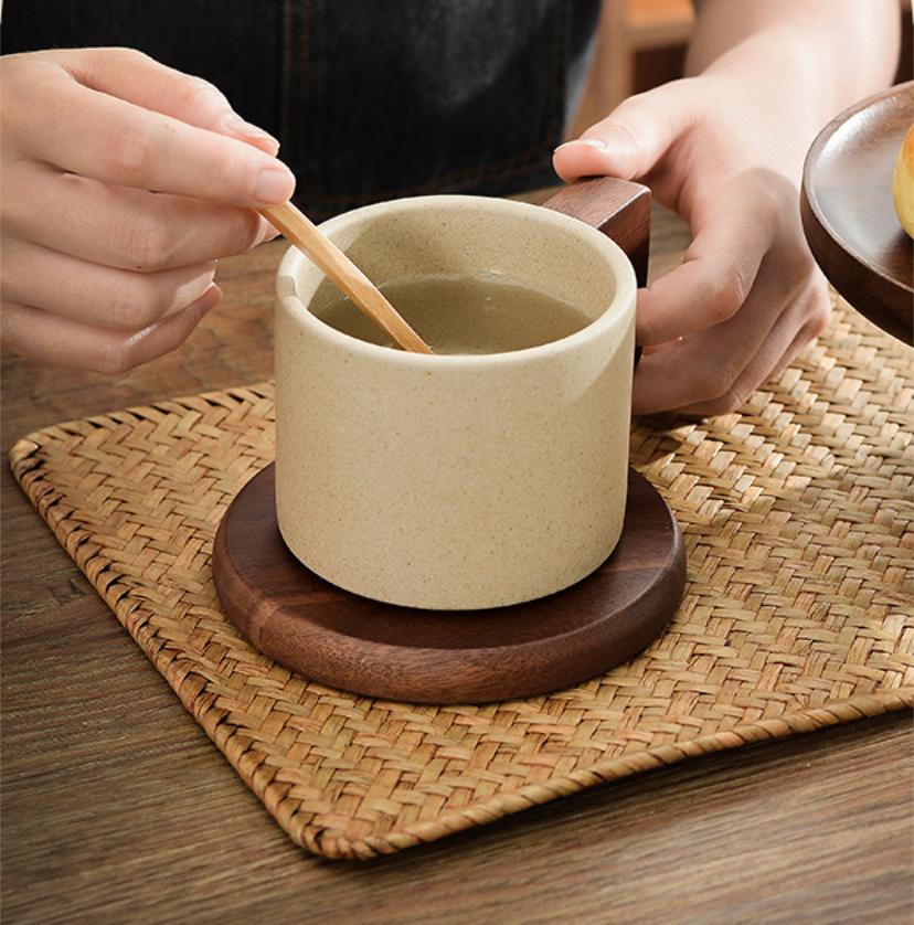Retro Japanese Commercial Ceramic Mug Office Earthen Pottery Hanging Ear Coffee Large Ceramic Coffee Mugs