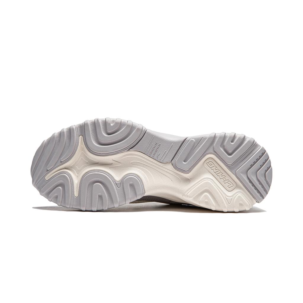 New LiNing Churu Anti Slip Wear Resistant Low Top Casual Shoes Women's Beige Gray AGCU190-3