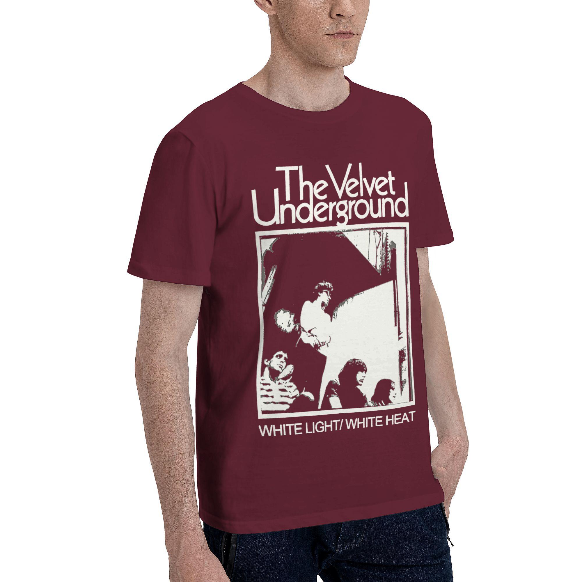 

Графический принт The Velvet Underground Band Футболка для унисекс-музыки Крутые аниме-футболки из чистого хлопка Одежда с коротким рукавом XXXXXL бордовый