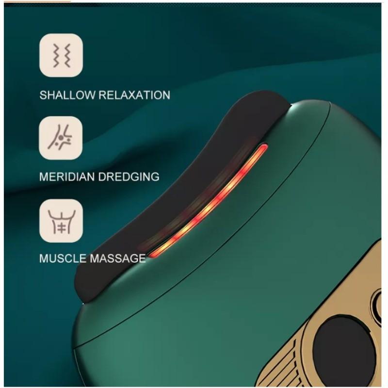 Small Portable Physiotherapy Massager Smart Electric Guasha Boards Relieve Fatigue Scraping Heat Therapy Tool