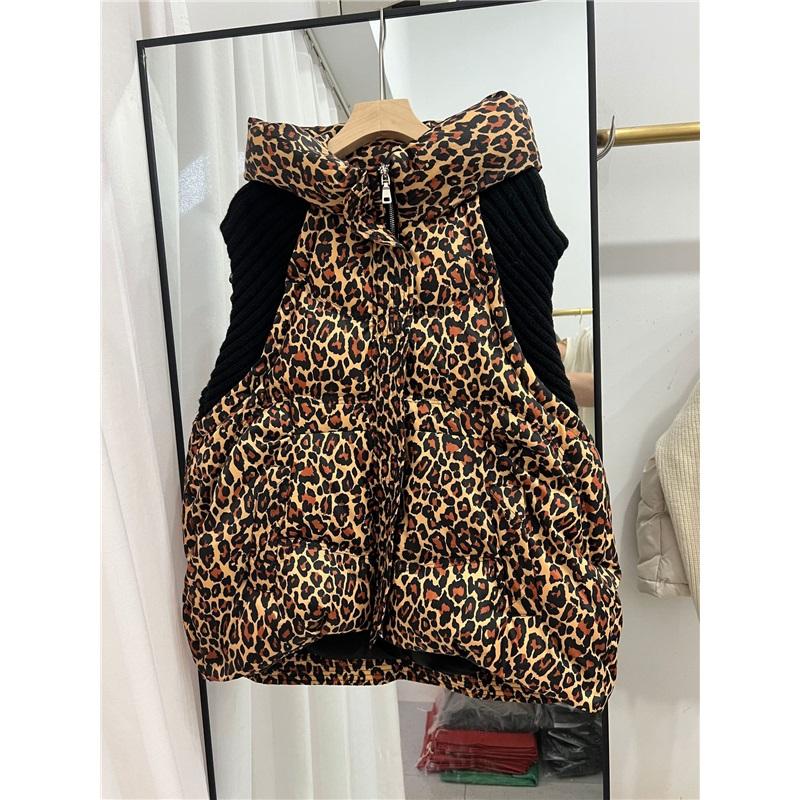 Autumn Winter Plus Size Women's  Thickened Jacket Waistcoat Zip Models Sleeveless Loose Hooded Solid Colour Vest Coat