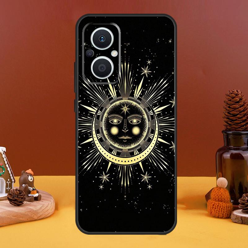 Sun Moon Flowers Case For OPPO Reno 8T 4Z 5Z 10 Pro 11 F 4 5 6 7 8 Lite OPPO Find X5 X6 Pro X2 X3 Lite Cover