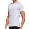 adidas T Shirts Men's White Crew Neck Moderate Straight Fit FM2098