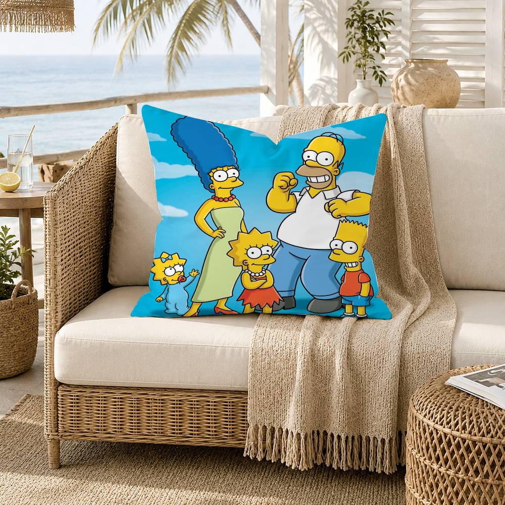 SSimpsons Cartoon Pillow Case for Sofa Living Room Home office Decor Protective Cover