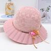 Summer new women's big edge straw hat bow breathable sunscreen sun hat outdoor UV protection sun hat