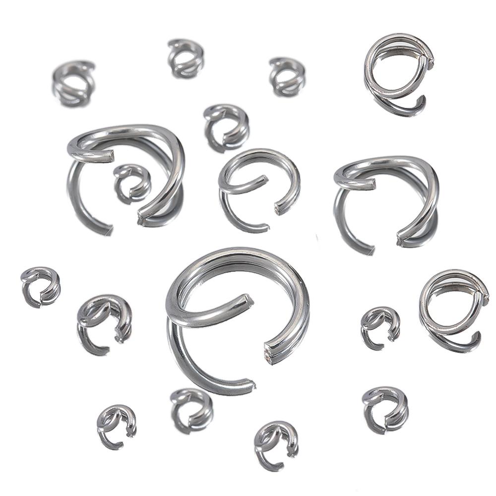 200pcs Stainless Steel Open Rings Jump Split Rings 3-10mm Necklace Bracelet Connectors DIY Jewelry Making Accessories Wholesale