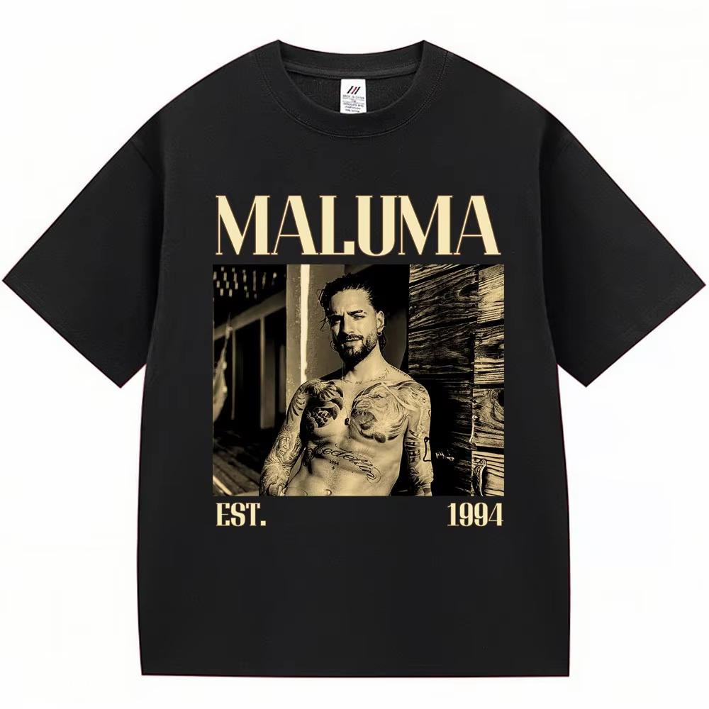 Rapper MALUMA Graphic T Shirts Men's Hip Hop Vintage Style Short Sleeve Fashion Gothic Oversized Cotton T-shirt Streetwear Male