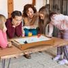 2.5FT Tabletop Air Hockey Game Table Wooden Portable Party Gaming Toy for Kids Children Adult