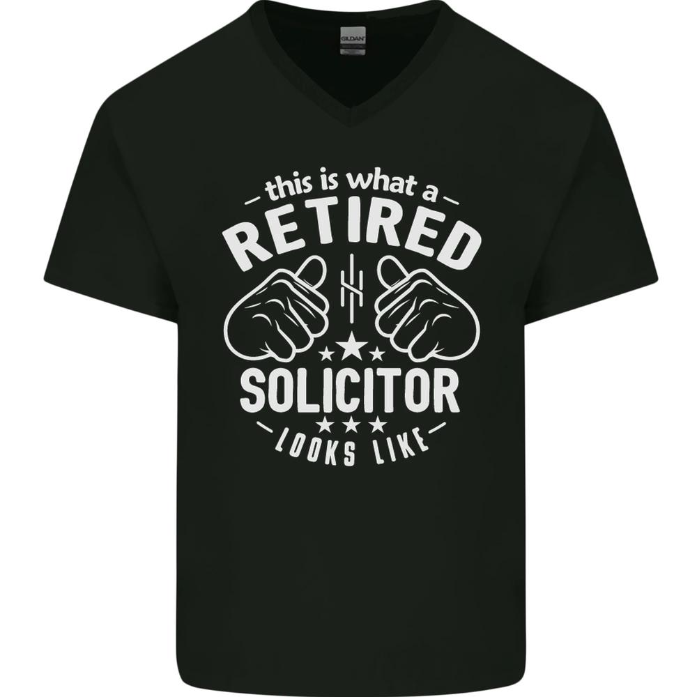 This Is What a Retired Solicitor Looks Like Mens VNeck Cotton T-shirt XXXL