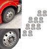 Wheel Nuts Covers 33mm Metal Chrome Plating Universal Bolt Head Protection Cap External Decorative Wheel Rim Screw Trucks Bus