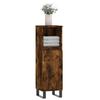 VidaXL Armoire de bain chêne fumé 30x30x100 cm bois d'ingénierie 831569