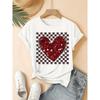 European Size Sparkling Heart Sequin T-Shirt - Summer Short Sleeve Round Neck Blouse, Casual Korean Style Top with Shiny for Parties