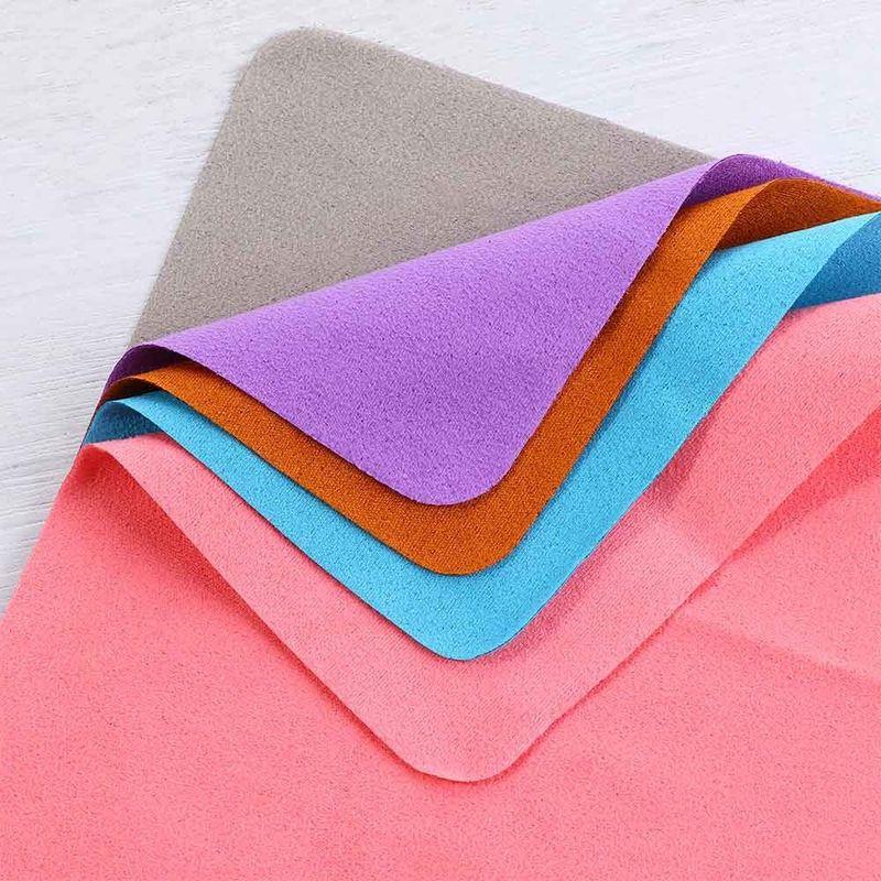 5 Stück/Los Weiches Wildleder Brillenputztuch Mikrofaser Brillenreiniger Brillenreiniger Reinigungstücher Linse Handy-Bildschirm Weiblich