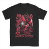 Camiseta para hombre Hazbins Hotels Alastor Moda 100% Algodón Camiseta Manga Corta Camiseta Cuello Redondo Tops Gráfico