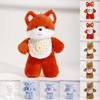 Bear Elephant Bib Rabbit Fox Plush Toy Stuffed Animal Doll Bedroom Decoration
