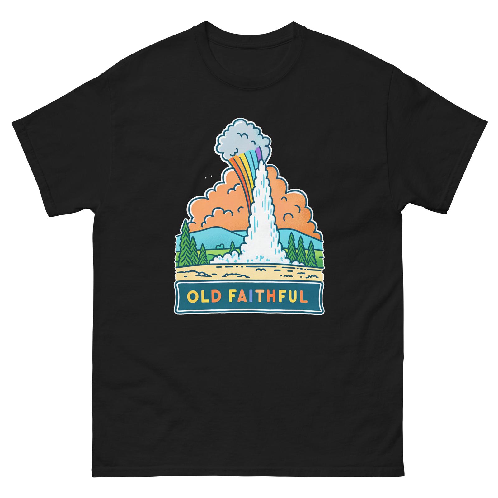 Old Faithful Attraction Landmark Travel T-Shirt S