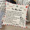 Pillow Cover Fiber Square Throw Pillow Cover Lettering Washable Sofa Cushion Case