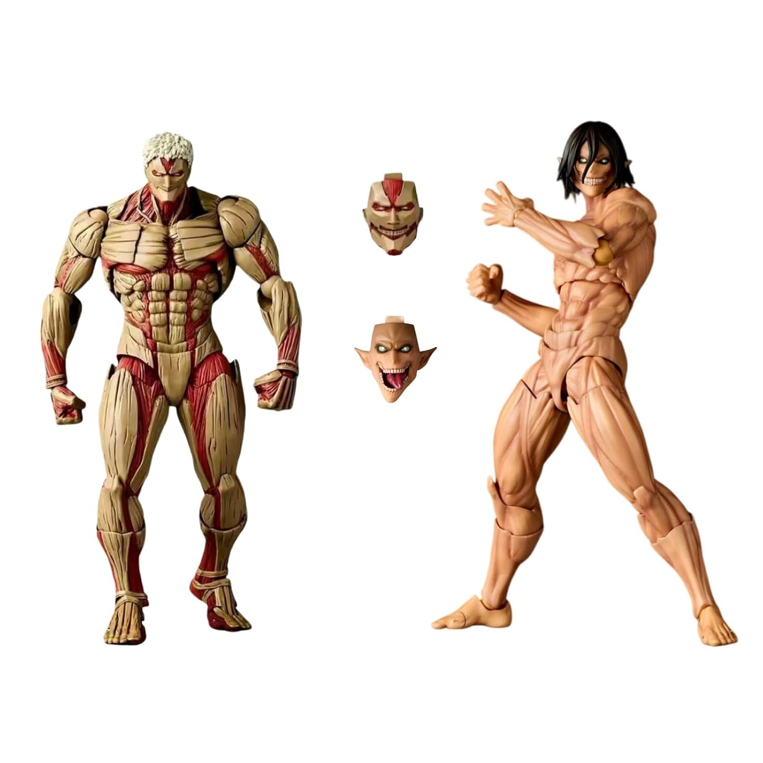 

YAORUI 2-piece set Attack on Titan Reiner Braun Eren Yeager figure bonus Yamaguchi doll Armored ABS PVC painted finished two-dimensional cute plastic