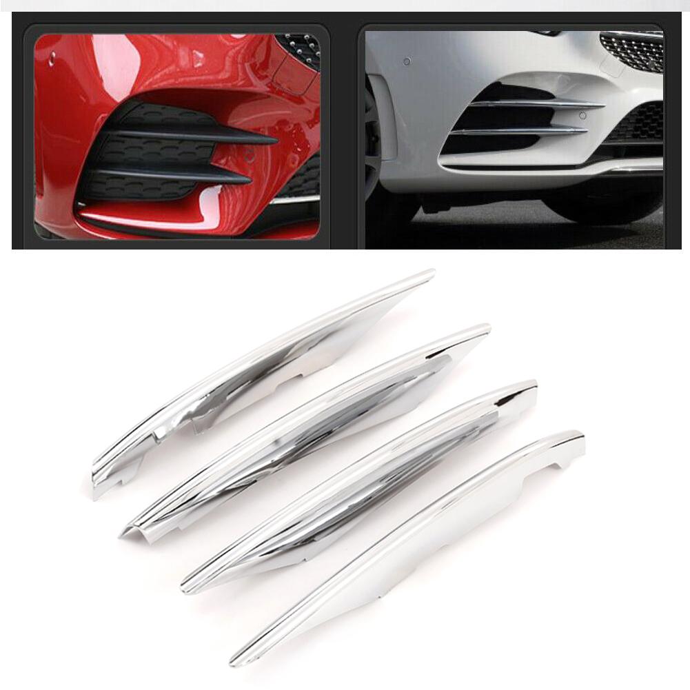 

Chrome Silver Car Front Fog Light Lamp Decor Cover Trim Molding ABS For Mercedes Benz W176 A-Class A200 A220 A250