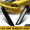 For 10-15 Chevy Camaro Side Marker Light White SMD LED Rear Bumper Lamp SMOKED A
