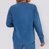 Women's Loose Comfortable Casual Fashionable Long Sleeved Pullover With Zipper And Color Top