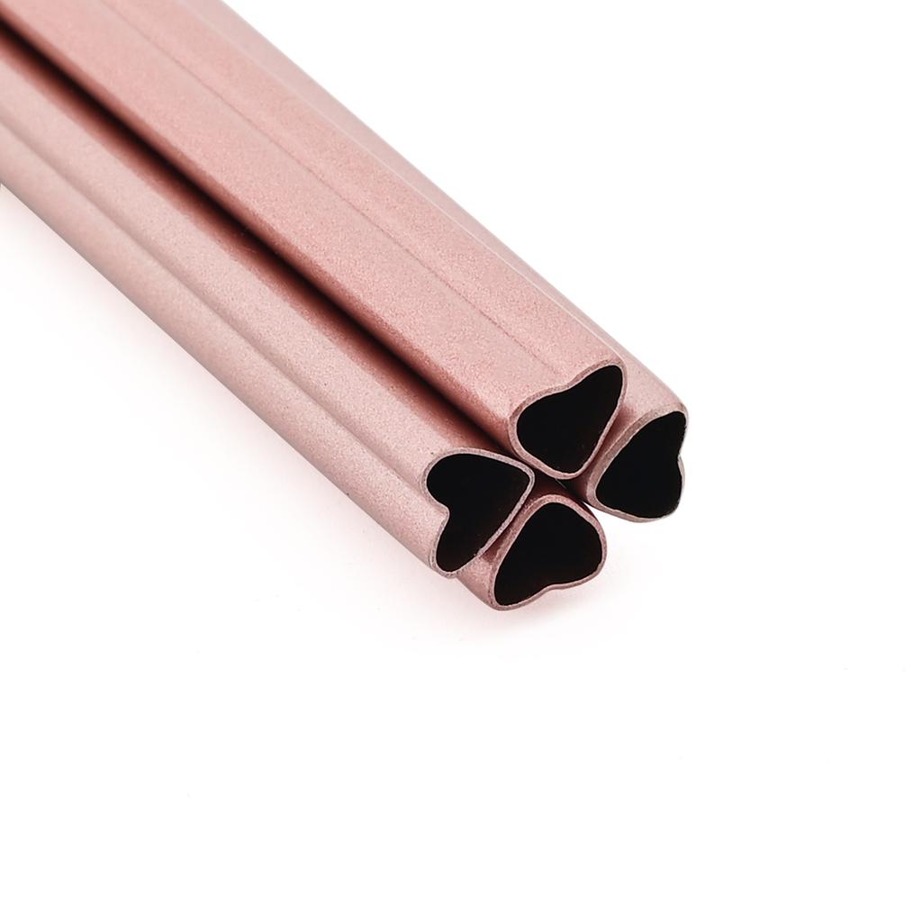 5pcs Heart-shaped Straight Drinking Straw Stainless Steel Straw Set Fruit Juice Milkshake Cocktail Tea Straws Bar Accessories