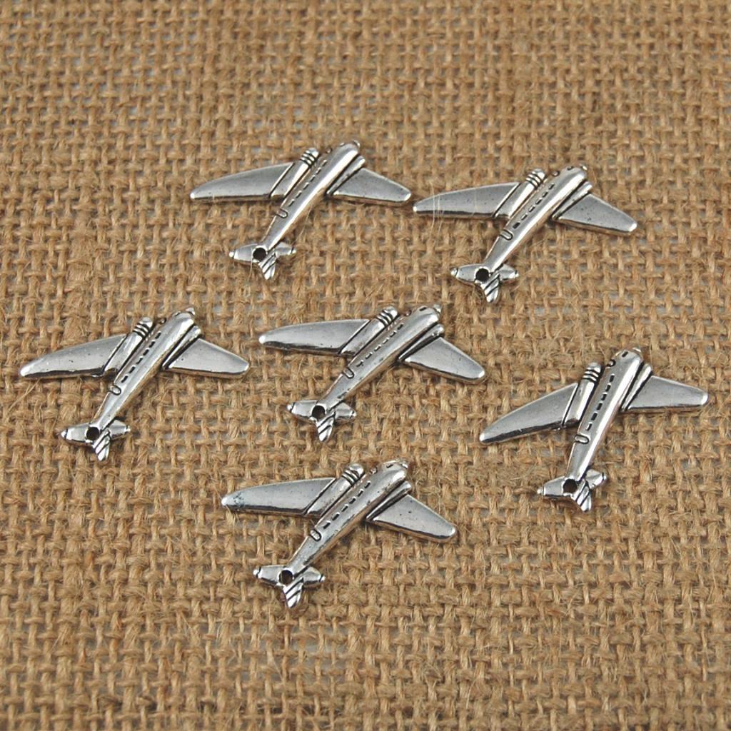 10pcs Vintage Aircraft Plane Charms Pendants Craft DIY Jewelry Making