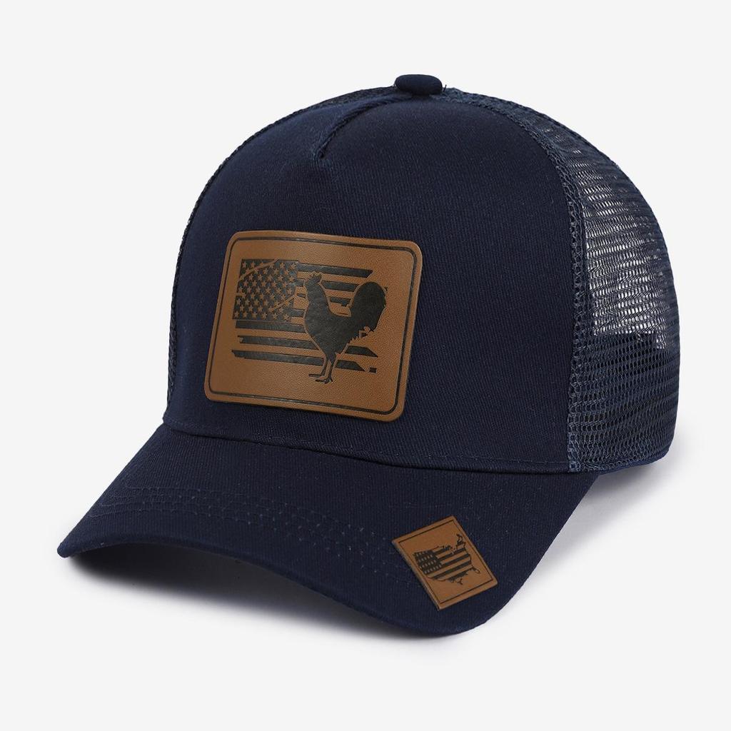 Trendy Animal Embroidery Leather-Label Baseball Cap: European & American Korean-Style Duckbill Design