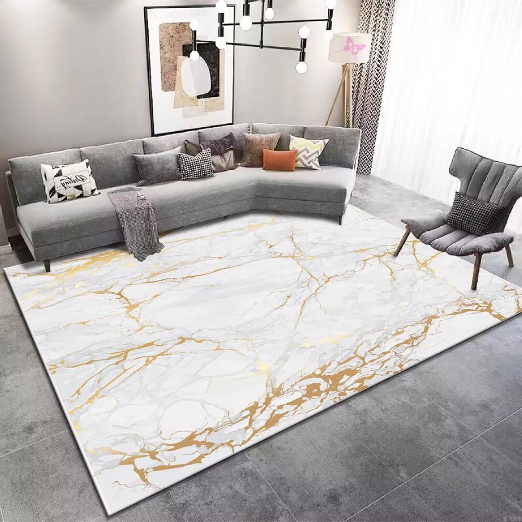 Marble Luxury Carpet Living Room Minimalism Decoration Sofa Rug for Bedroom Large Area Coffee Tables Soft Non-slip Mats Washable