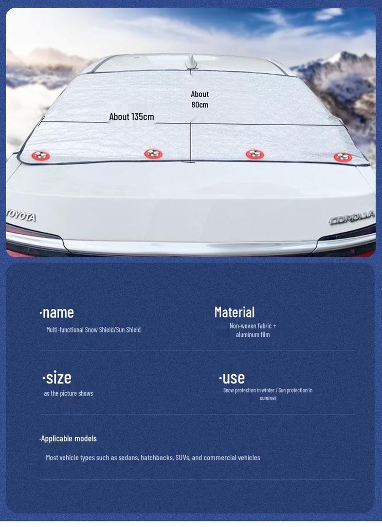 Thickened Anti-Frost Windshield Sun Shade & Snow Cover