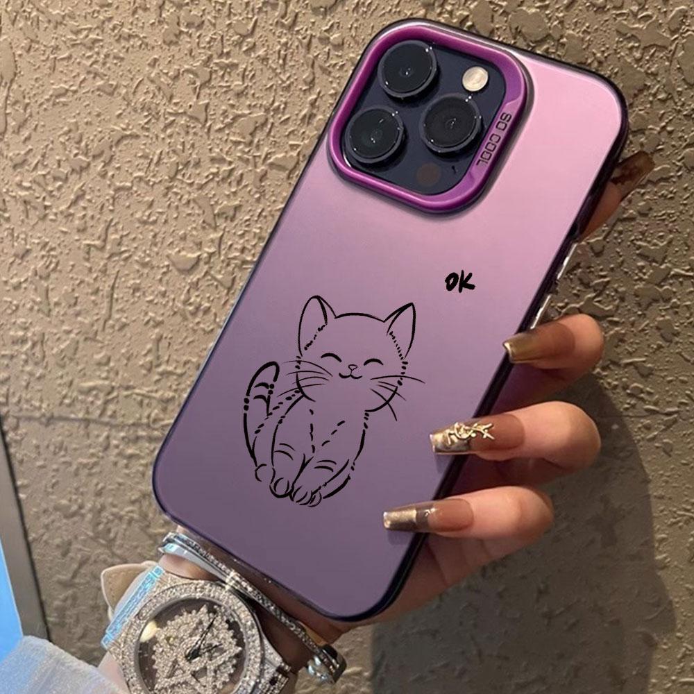 Color Case For iPhone 16 15 14 13 12 11 Pro X XR XS Max 7 8 Plus SE 2023 2022 2020 Shockproof Cover Cartoon Fundas
