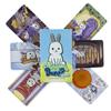 Oráculo de Cartas Coelho Bun Gordinho Rune Versão Inglesa Baralho de Jogo de Tabuleiro Tarot Cartas de Jogar Adivinhação Misteriosa
