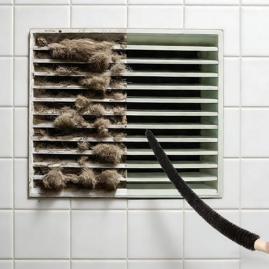 Temizleme Fırçası 360 Derece Esnek Bükülebilir Tasarım PP Kıllar Ergonomik Tutamak Ahşap Saplı Temizleme Fırçası Toz Alma Aleti