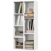 Seven-Cube Bookcase - White Wood Effect