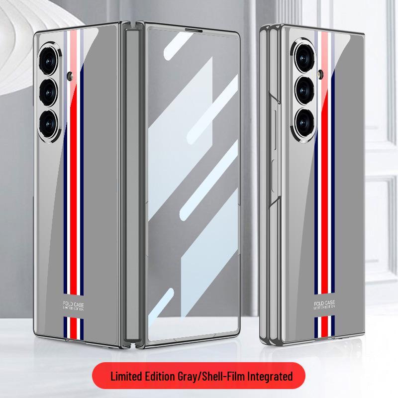 Heart of the World: Electroplated Samsung Z Fold7 Glass Case - Trendy, Simple Style Protective Cover