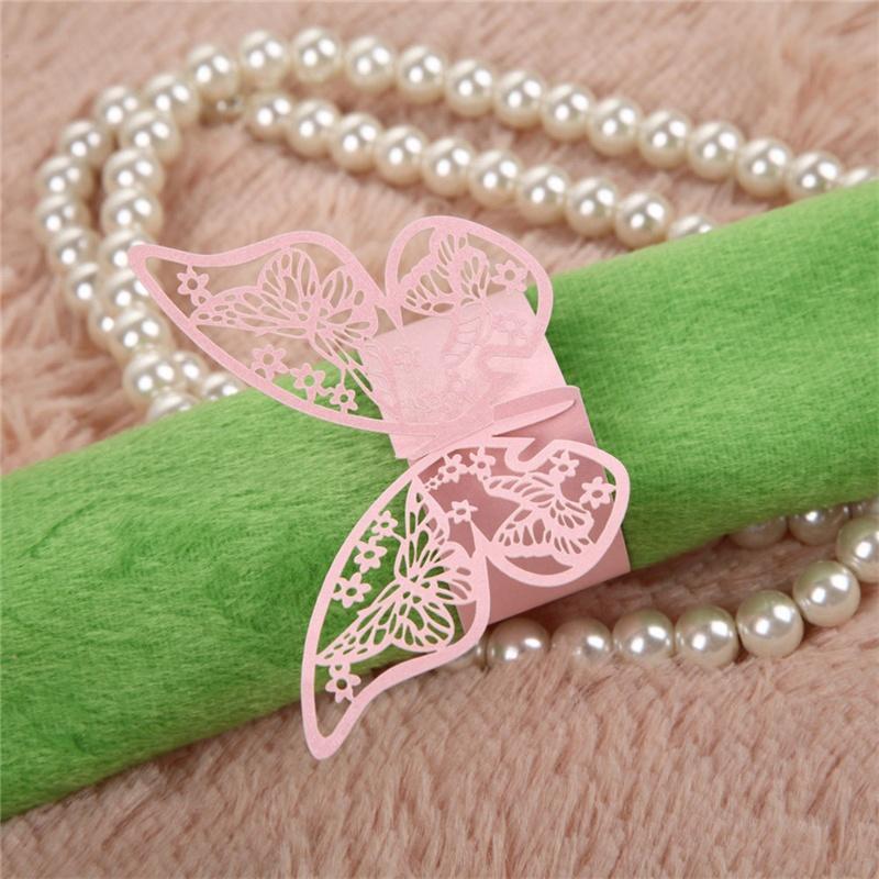 50Pcs Butterfly Napkin Ring Paper Holder Table Party Wedding Favors BanquetUTSG 50Pcs Butterfly Napkin Ring Paper Holder Table Party Wedding Favors BanquetUTSG