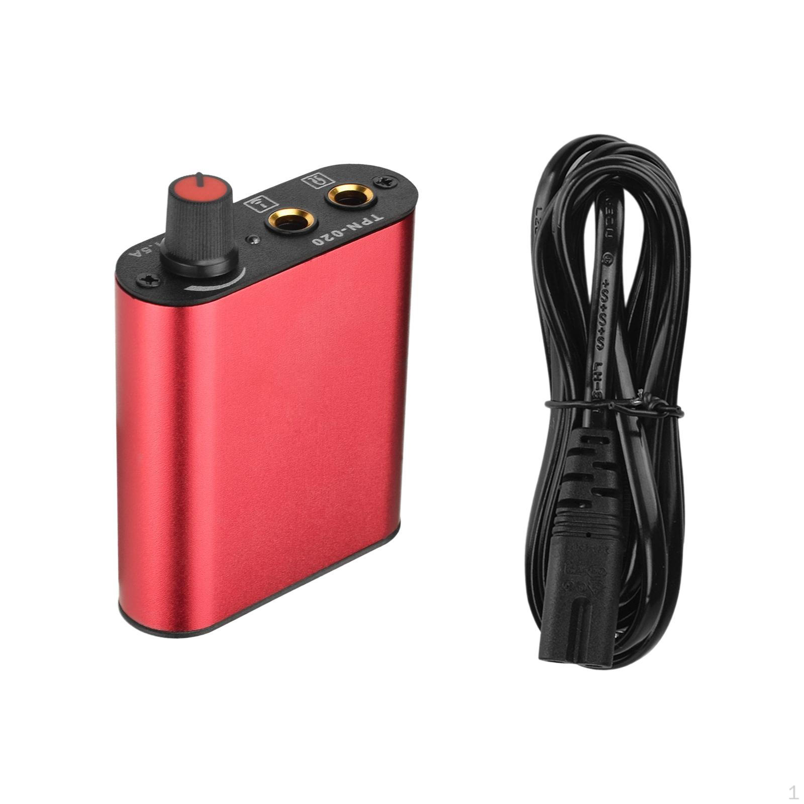 

Mini Tattoo Power Supply for Rotary Coil Machine Compact Lightweight 1.518V Red червоний