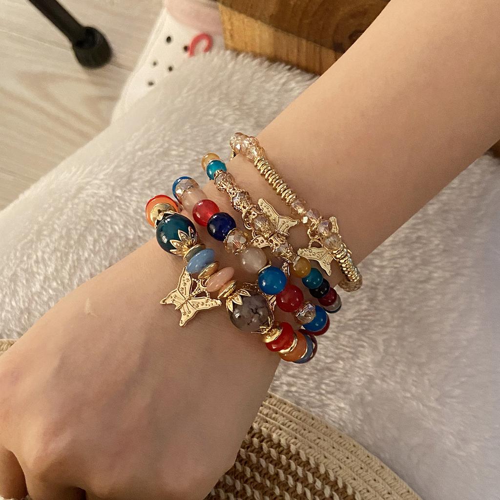 Hot selling fashion bead bracelet Bohemian butterfly bracelet