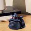 Resin Cat Figurines Hand-painted Magician Cat Statue for Halloween Decor Collectible Cat Figurine Sculpture for Home Table Shelf