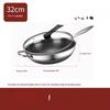 Wutuo 34CM 316 Stainless Steel Non-stick Wok with Standable Lid