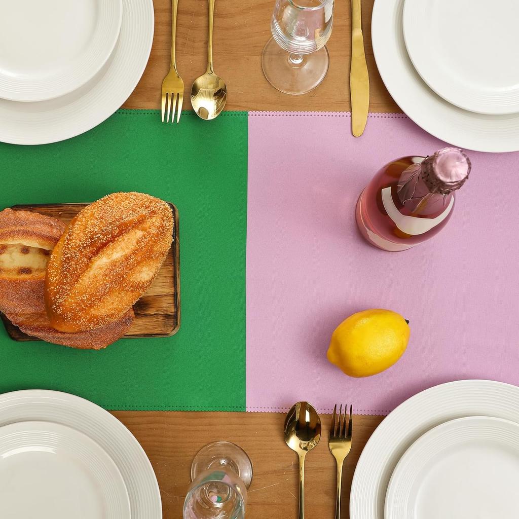 3 Pcs Pink and Green Table Runner 71 x 13 Inches Witch Princess Theme Table Runner Witch Party Decorations for Birthday Baby Shower Bachelorette