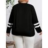 Women's T shirt Plus Size Tee Daily Casual Long Sleeve Black Spring Fall